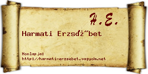 Harmati Erzsébet névjegykártya
